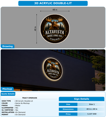 CUSTOM MOCKUP SIGN FOR Tracy Emerson