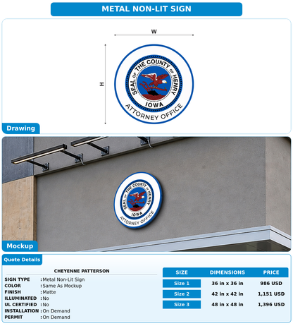 CUSTOM MOCKUP SIGN FOR Cheyenne Patterson