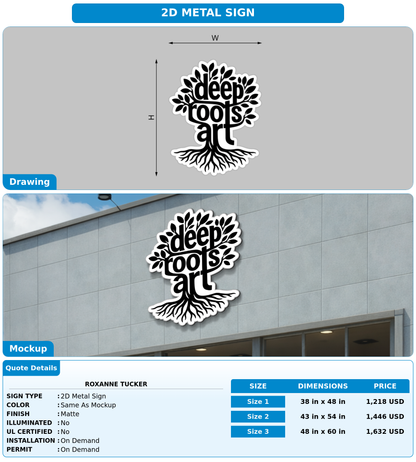 CUSTOM MOCKUP SIGN FOR Roxanne Tucker