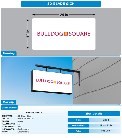 CUSTOM MOCKUP SIGN FOR Barbara Male