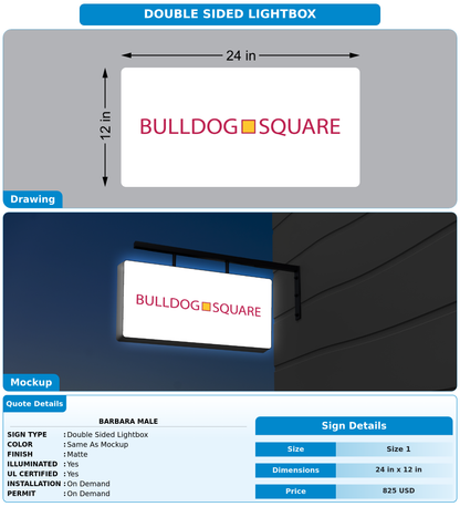CUSTOM MOCKUP SIGN FOR Barbara Male