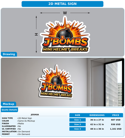 CUSTOM MOCKUP SIGN FOR Joshua