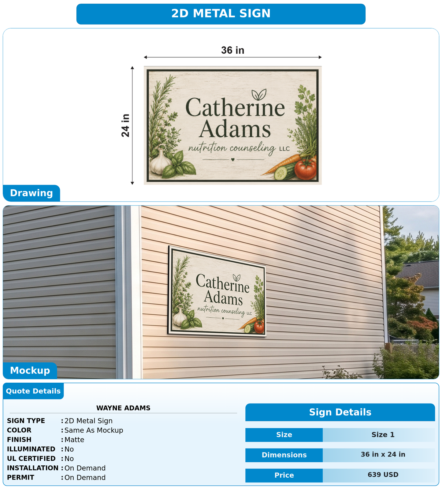 CUSTOM MOCKUP SIGN FOR Wayne adams