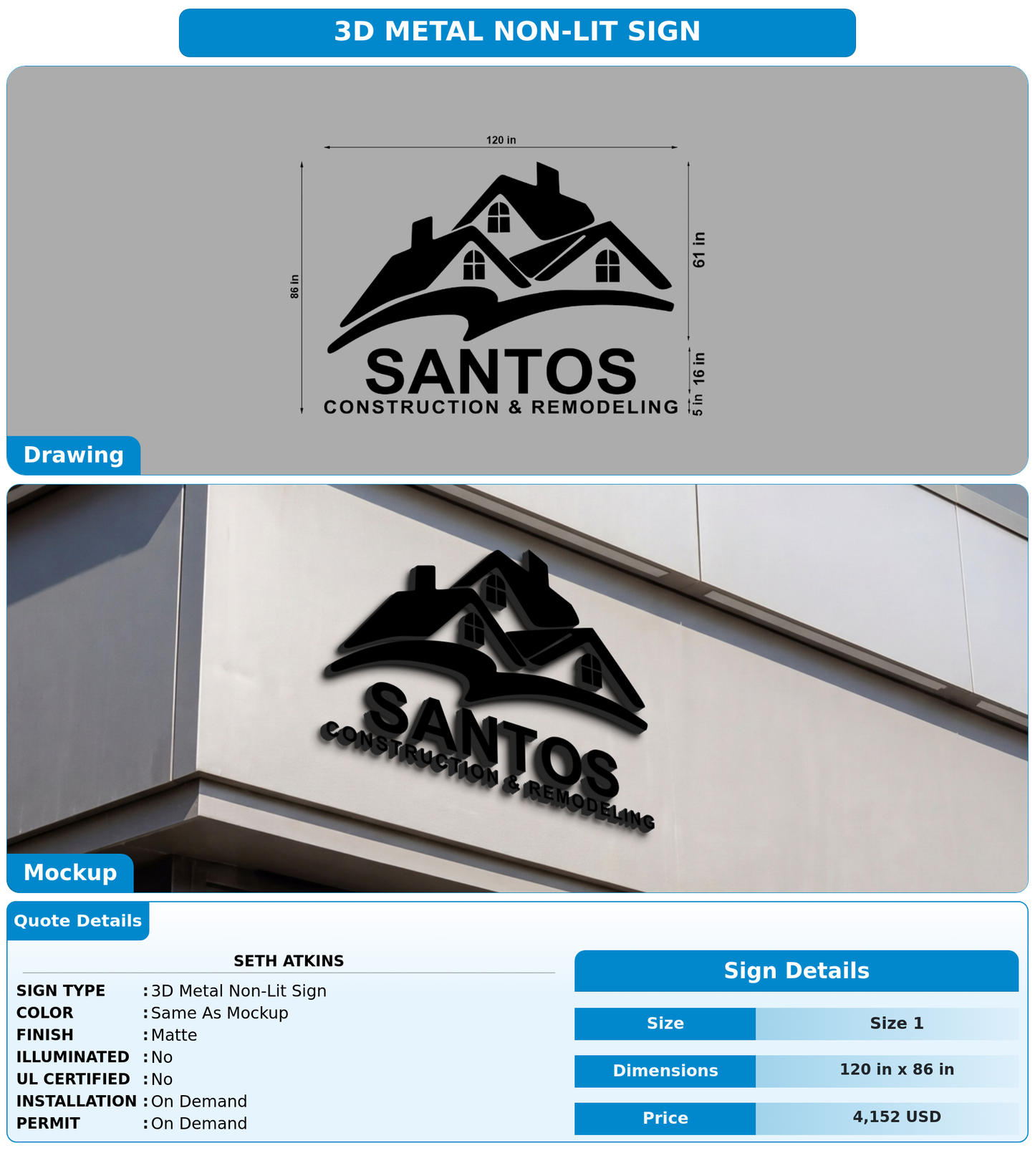 CUSTOM MOCKUP SIGN FOR Seth Atkins