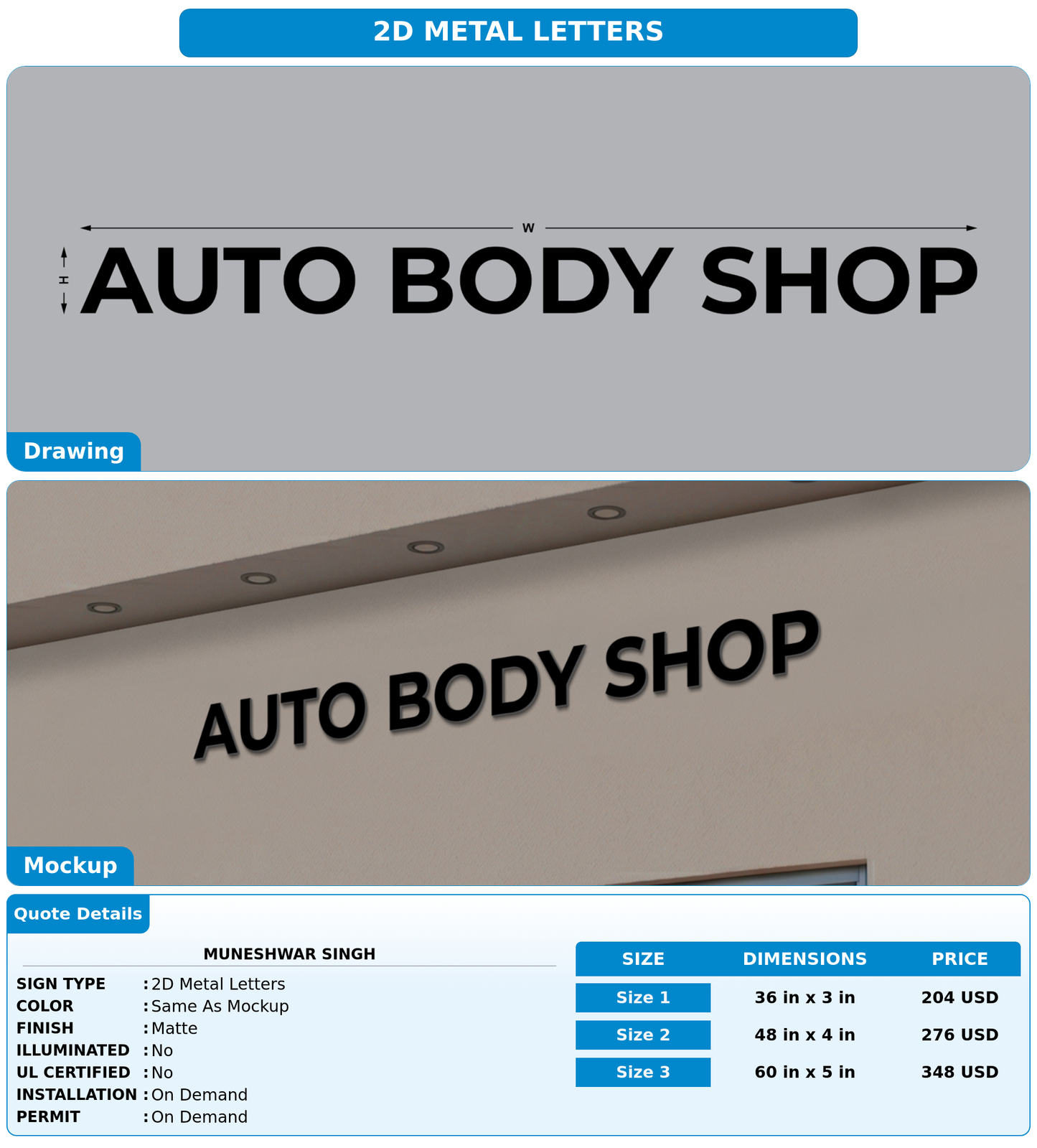 CUSTOM MOCKUP SIGN FOR Muneshwar Singh