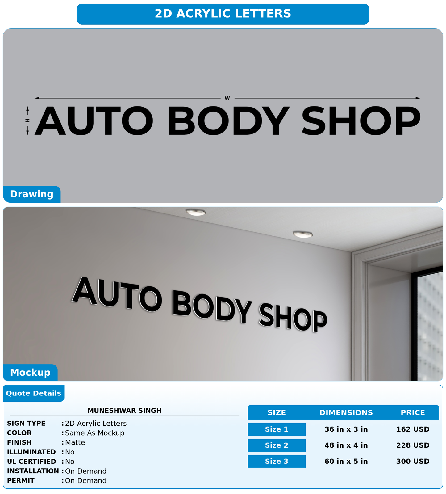 CUSTOM MOCKUP SIGN FOR Muneshwar Singh