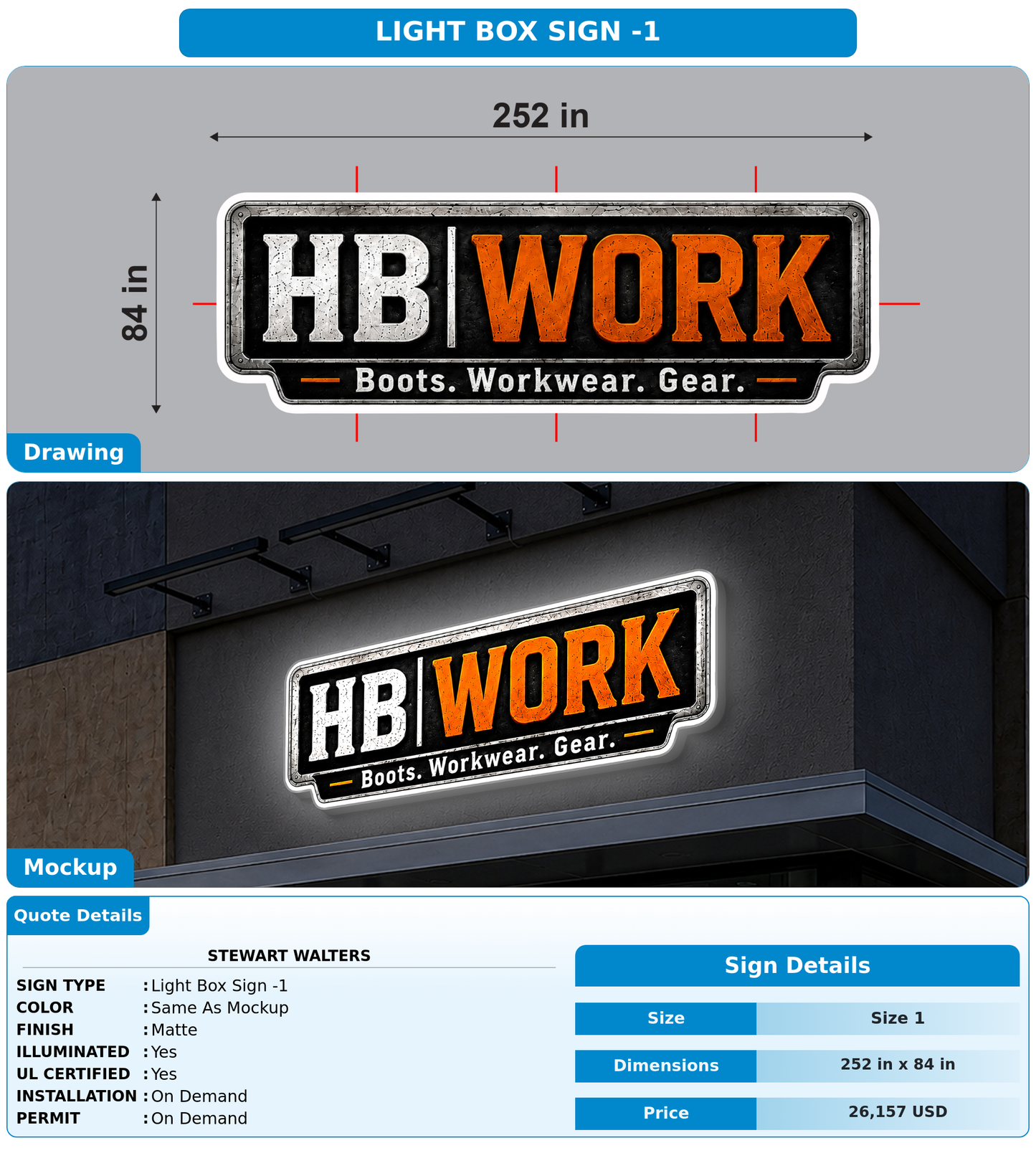 CUSTOM MOCKUP SIGN FOR Stewart Walters