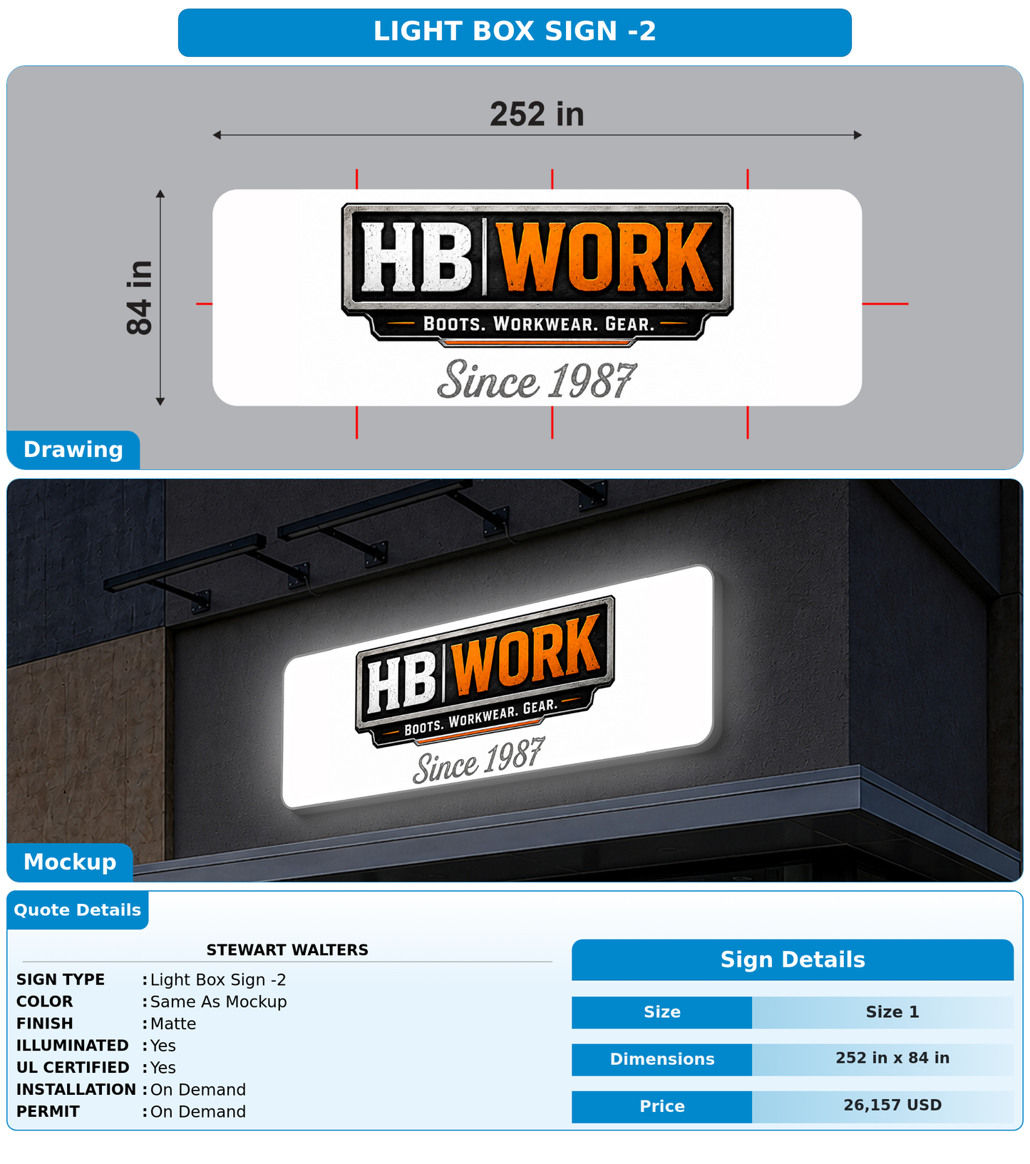 CUSTOM MOCKUP SIGN FOR Stewart Walters