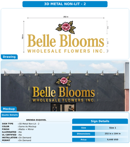 CUSTOM MOCKUP SIGN FOR Brenda Esquivel