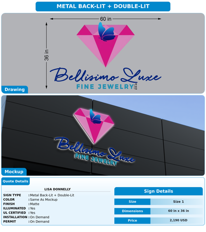 CUSTOM MOCKUP SIGN FOR Lisa Donnelly