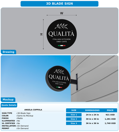 CUSTOM MOCKUP SIGN FOR Angela Coppola