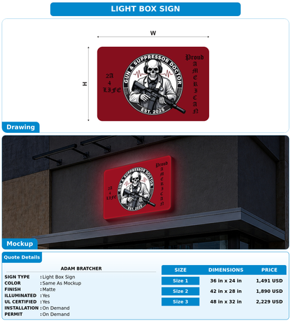 CUSTOM MOCKUP SIGN FOR Adam Bratcher