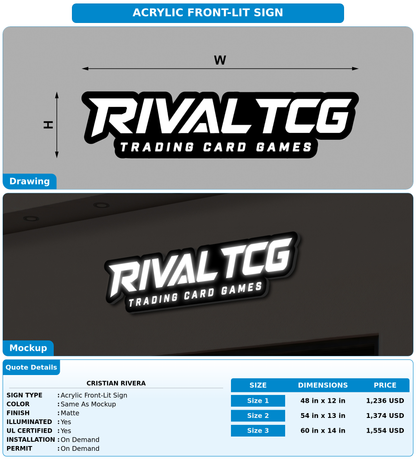 CUSTOM MOCKUP SIGN FOR Cristian Rivera