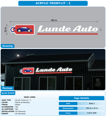 CUSTOM MOCKUP SIGN FOR Mark Lunde