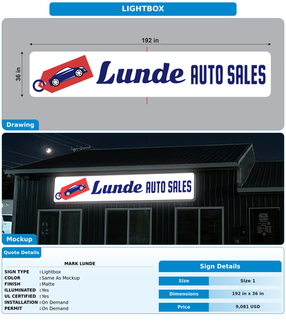 CUSTOM MOCKUP SIGN FOR Mark Lunde