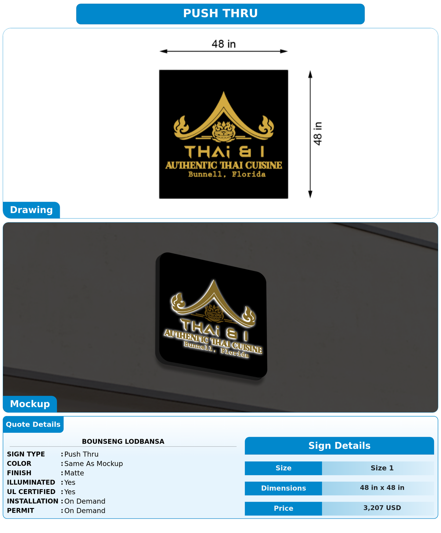 CUSTOM MOCKUP SIGN FOR Bounseng Lodbansa
