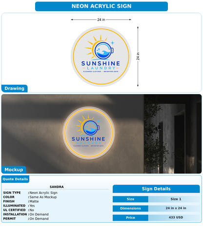 CUSTOM MOCKUP SIGN FOR Sandra