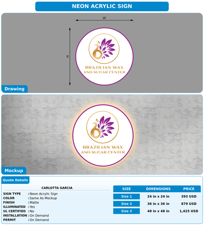 CUSTOM MOCKUP SIGN FOR Carlotta Garcia