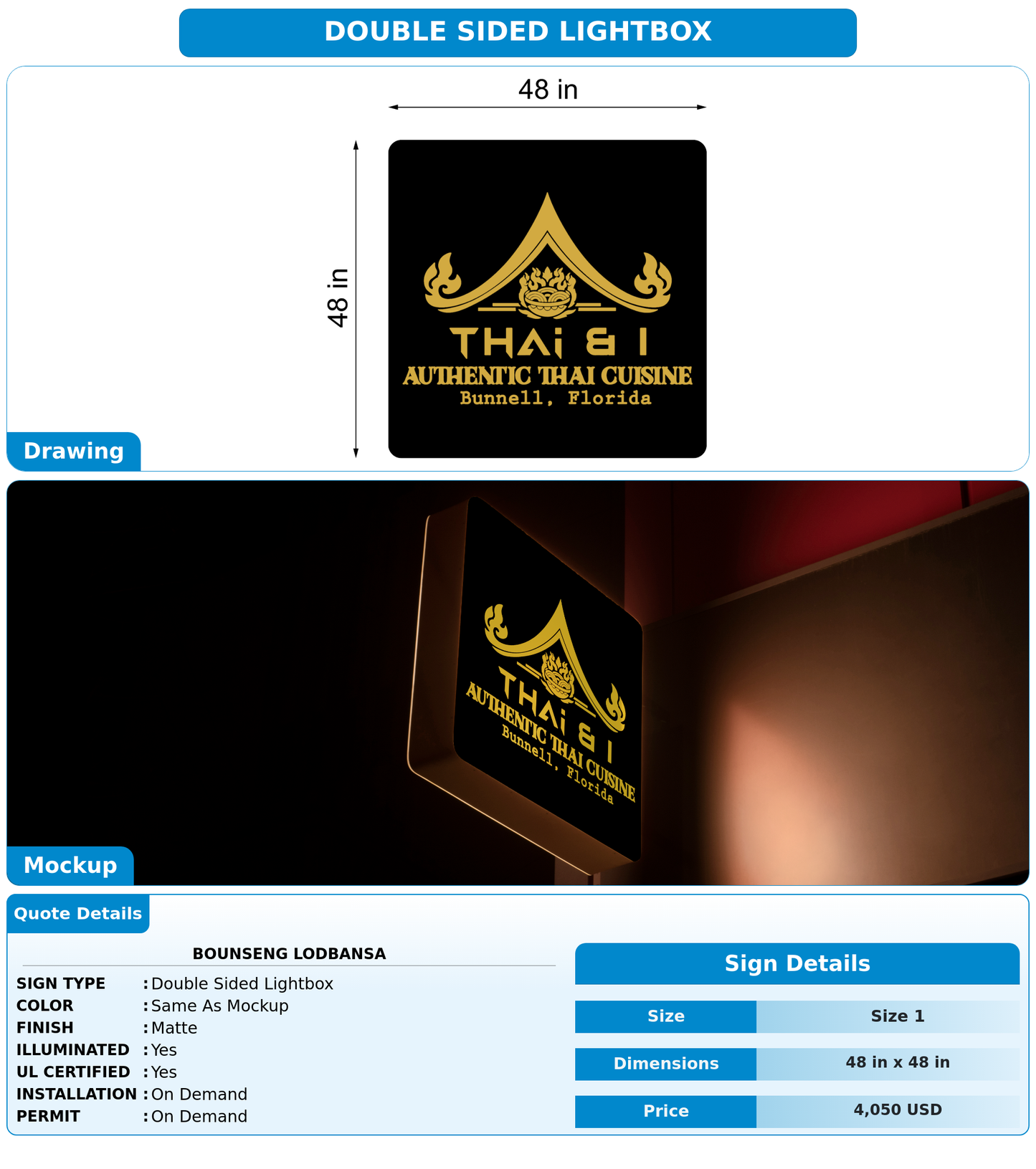 CUSTOM MOCKUP SIGN FOR Bounseng Lodbansa