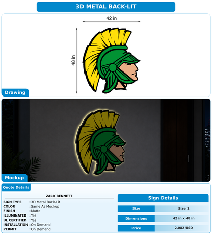CUSTOM MOCKUP SIGN FOR Zack Bennett