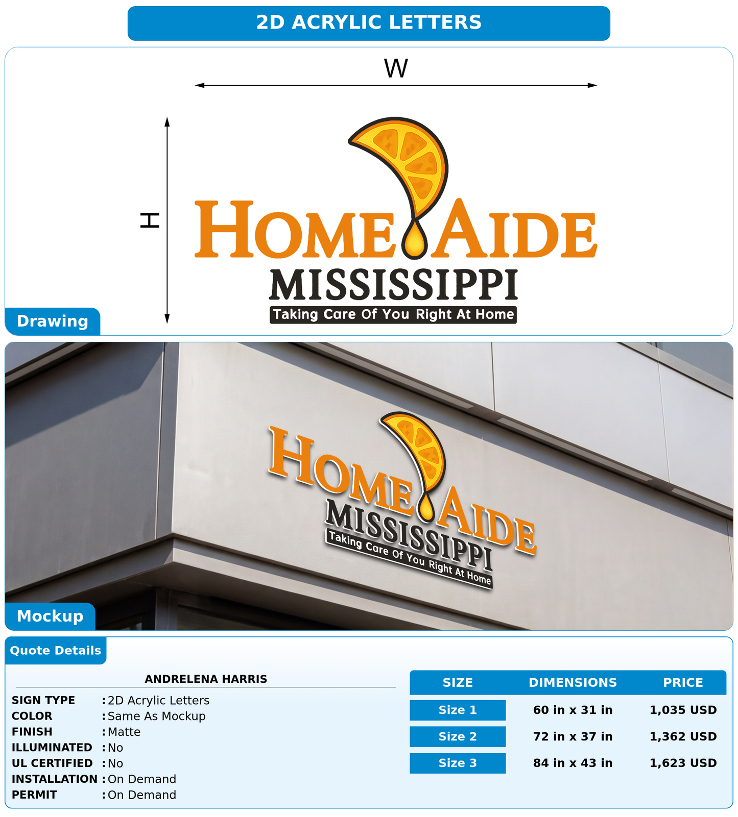 CUSTOM MOCKUP SIGN FOR Andrelena Harris