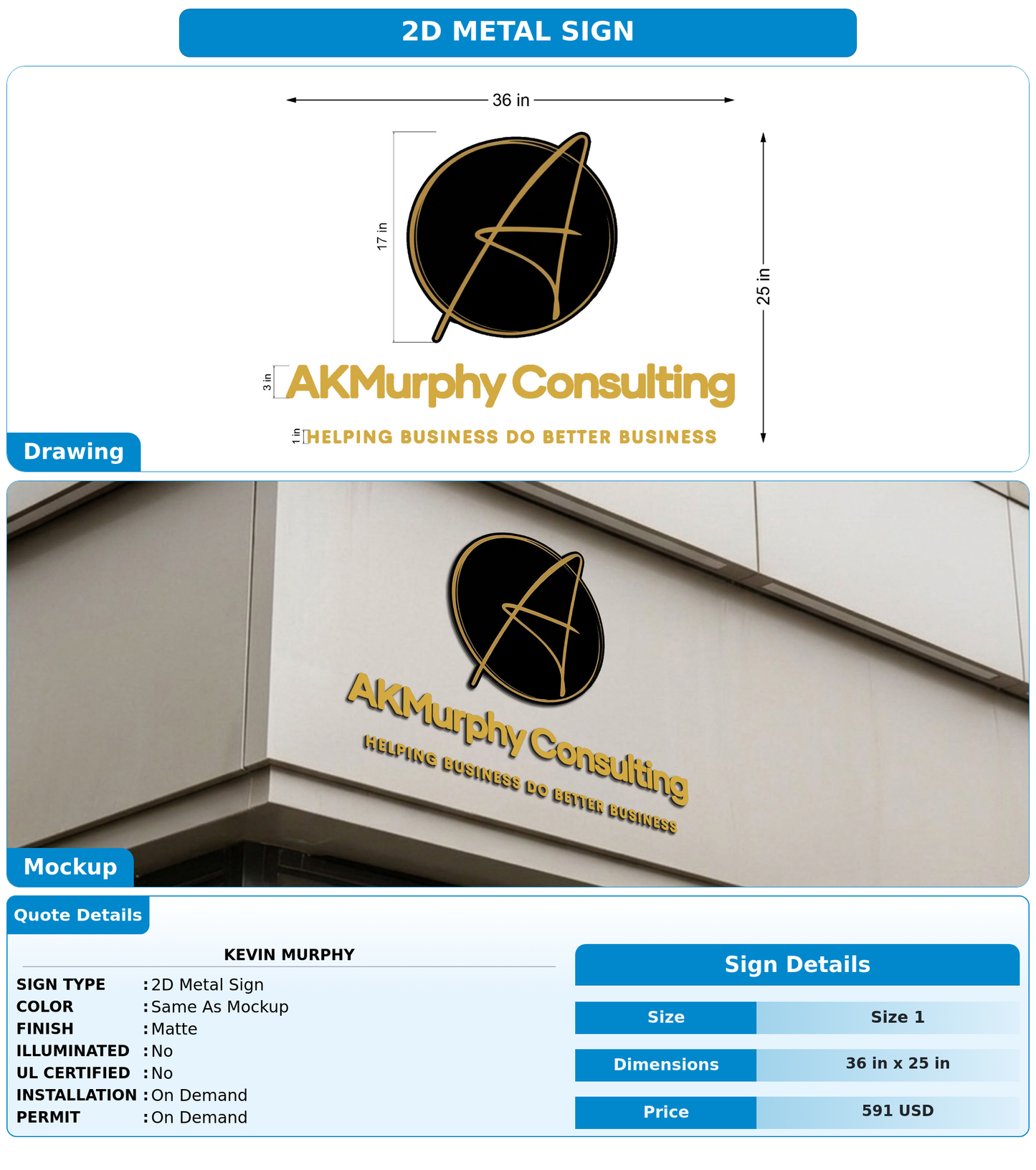 CUSTOM MOCKUP SIGN FOR Kevin MURPHY