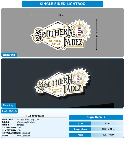 CUSTOM MOCKUP SIGN FOR Chaz Boudreaux