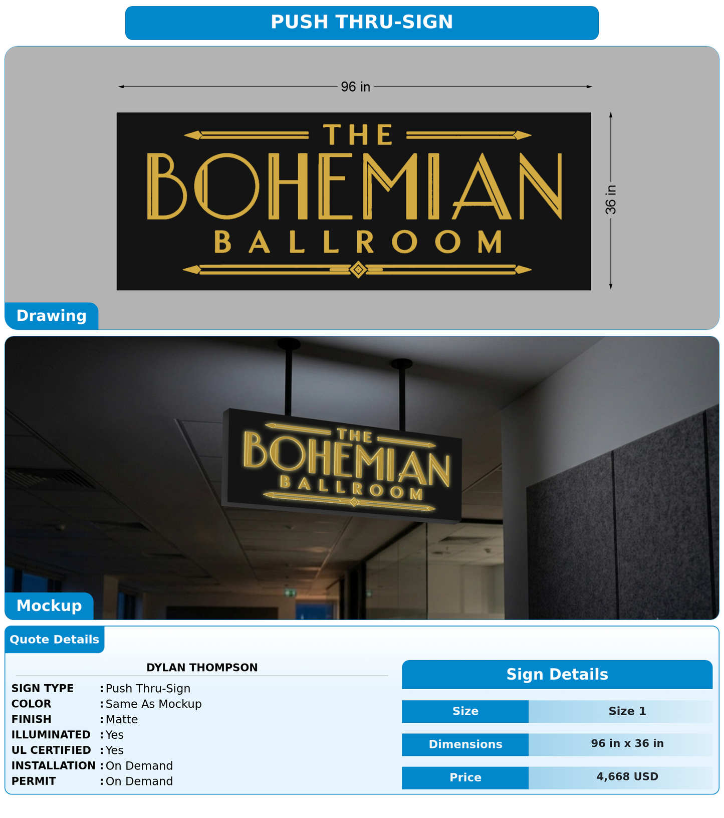 CUSTOM MOCKUP SIGN FOR Dylan Thompson