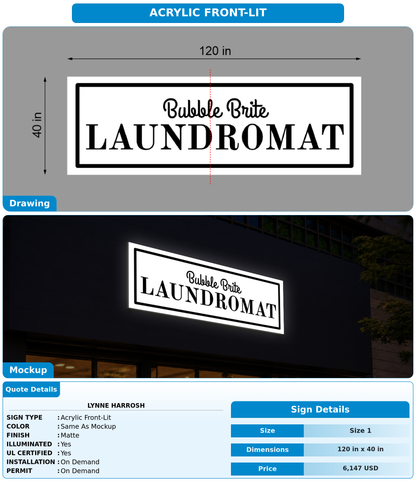 CUSTOM MOCKUP SIGN FOR Lynne Harrosh