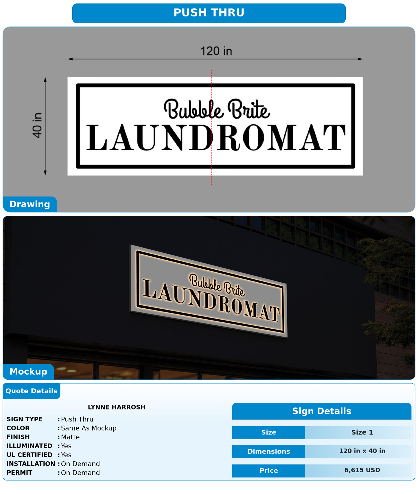 CUSTOM MOCKUP SIGN FOR Lynne Harrosh