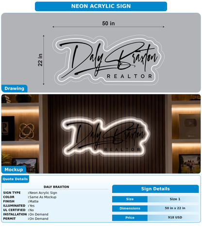 CUSTOM MOCKUP SIGN FOR Daly Braxton