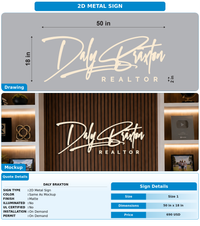 CUSTOM MOCKUP SIGN FOR Daly Braxton