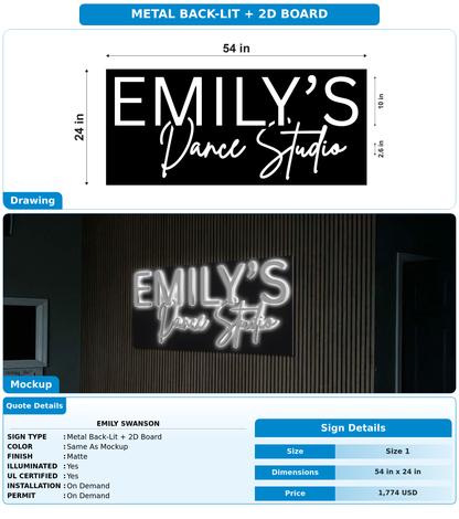 CUSTOM MOCKUP SIGN FOR Emily Swanson