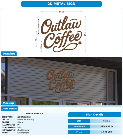 CUSTOM MOCKUP SIGN FOR Wendy Hararis