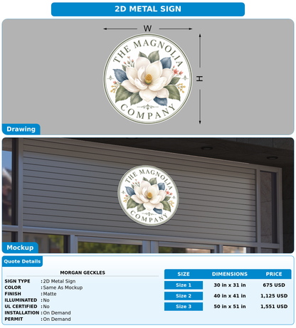 CUSTOM MOCKUP SIGN FOR Morgan Geckles