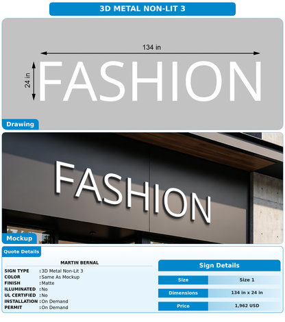 CUSTOM MOCKUP SIGN FOR Martin Bernal