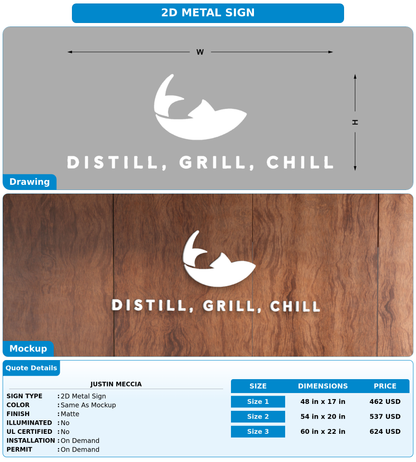 CUSTOM MOCKUP SIGN FOR Justin Meccia