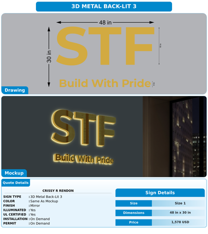 CUSTOM MOCKUP SIGN FOR Crissy R Rendon