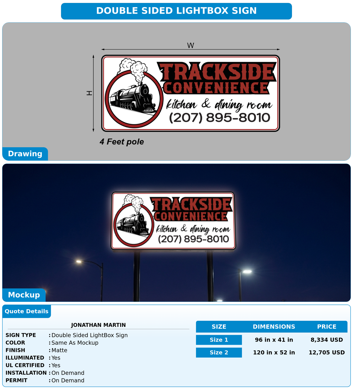 CUSTOM MOCKUP SIGN FOR Jonathan Martin