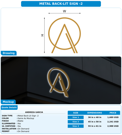 CUSTOM MOCKUP SIGN FOR Andreza Garcia