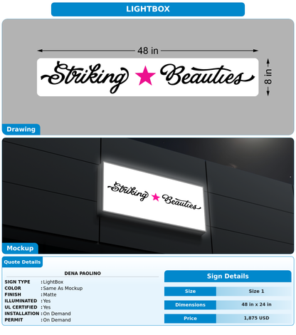 CUSTOM MOCKUP SIGN FOR Dena Paolino
