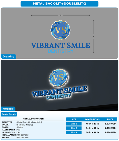 CUSTOM MOCKUP SIGN FOR Monleudy Bracken
