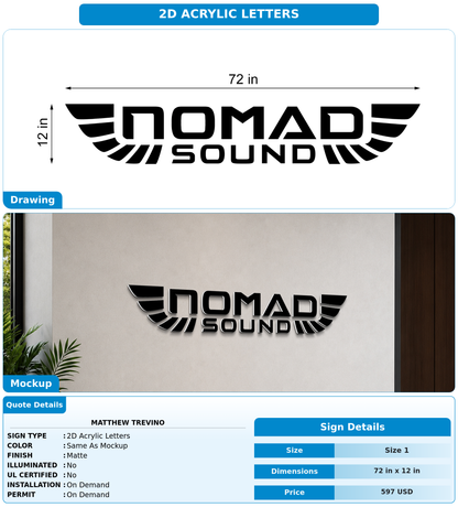 CUSTOM MOCKUP SIGN FOR Matthew Trevino