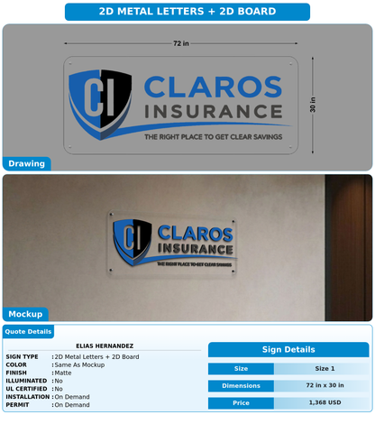 CUSTOM MOCKUP SIGN FOR Elias Hernandez