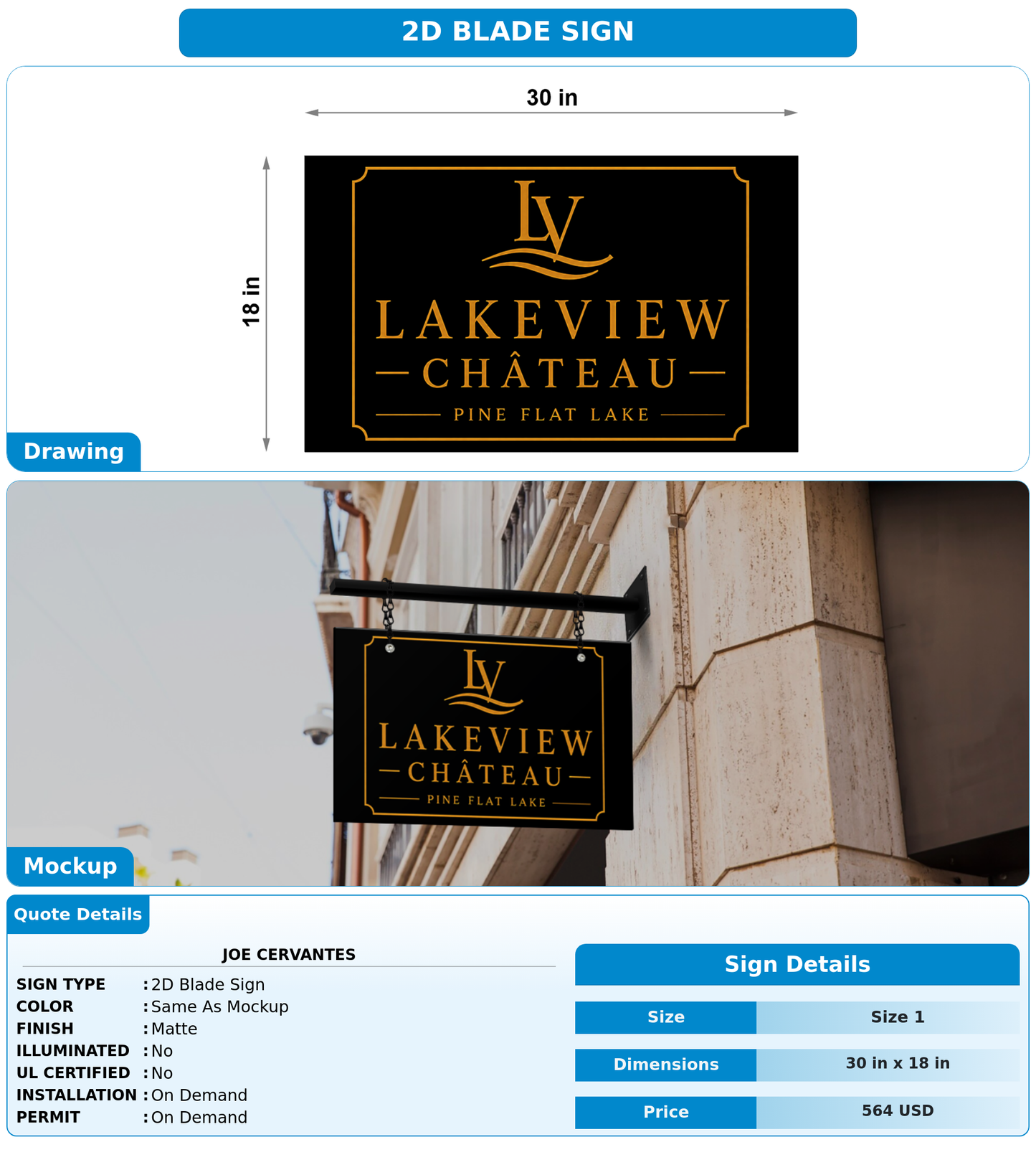 CUSTOM MOCKUP SIGN FOR Joe Cervantes