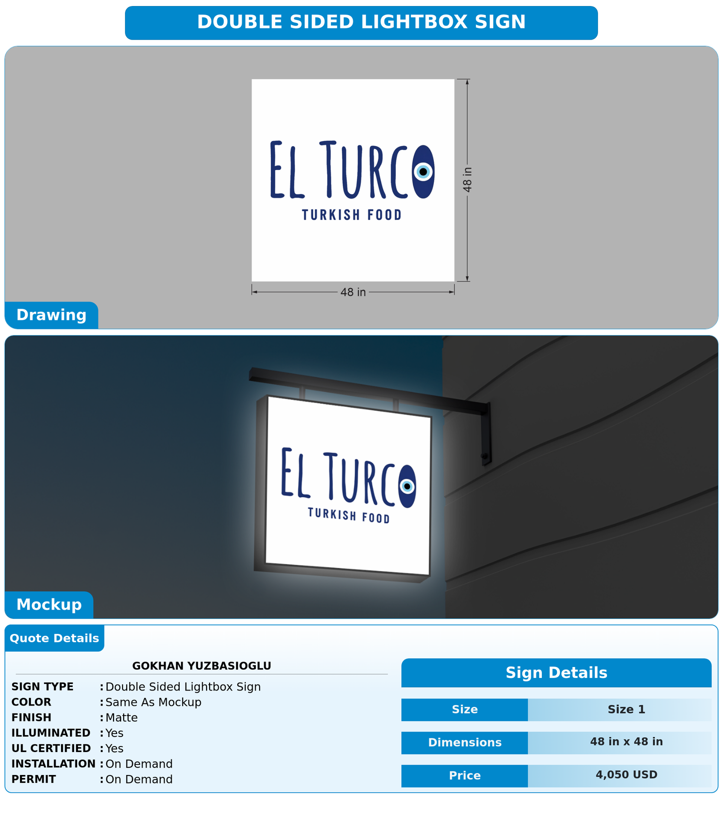 CUSTOM MOCKUP SIGN FOR Gokhan Yuzbasioglu
