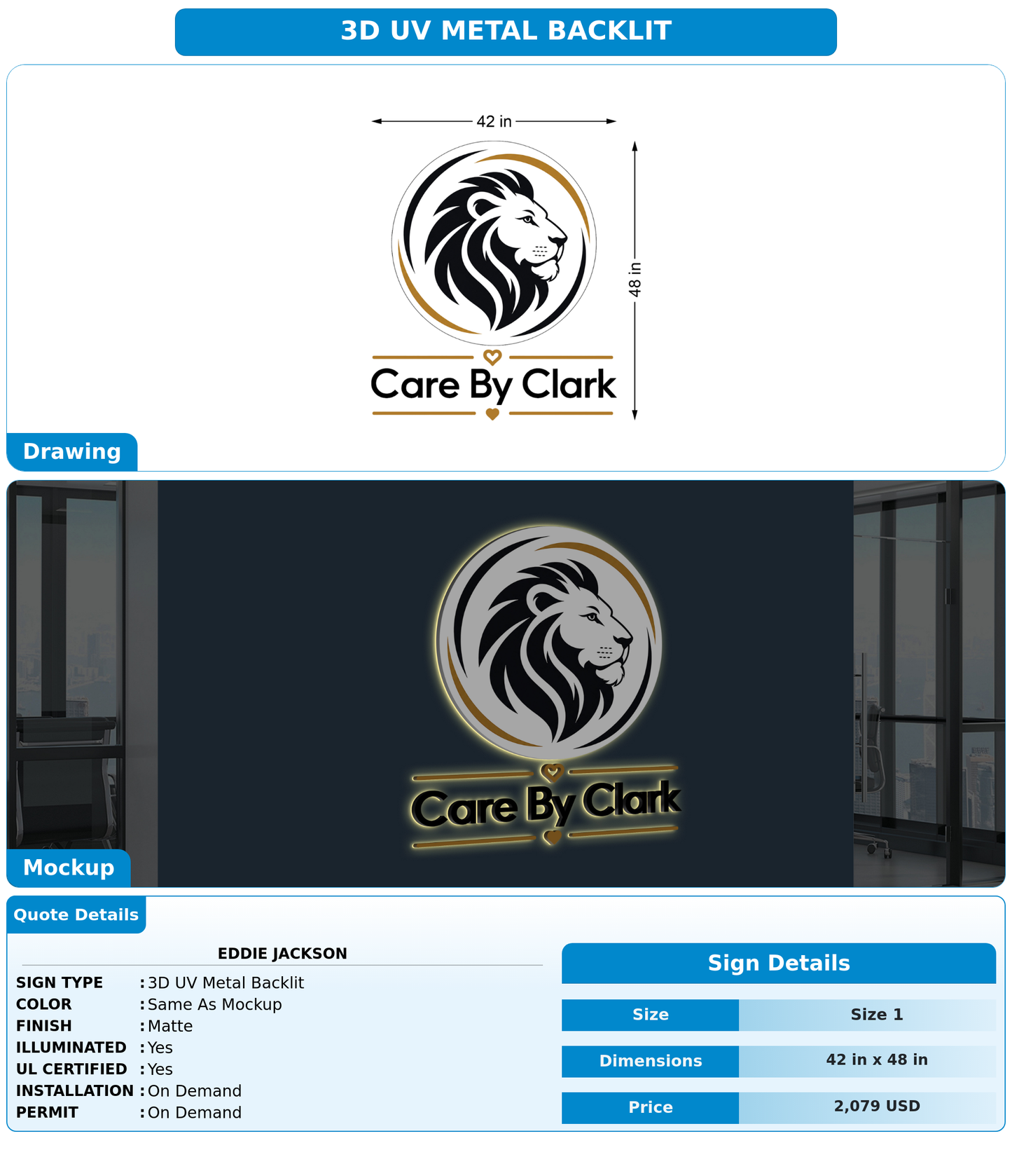 CUSTOM MOCKUP SIGN FOR Eddie Jackson