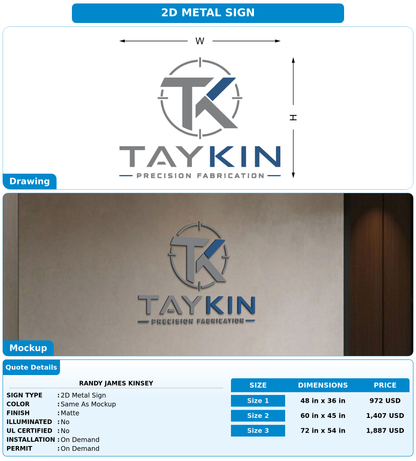 CUSTOM MOCKUP SIGN FOR Randy James Kinsey