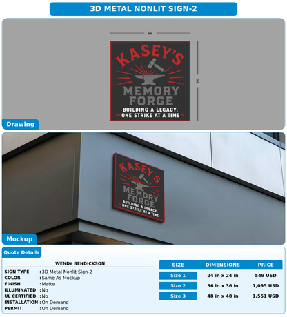 CUSTOM MOCKUP SIGN FOR Wendy bendickson