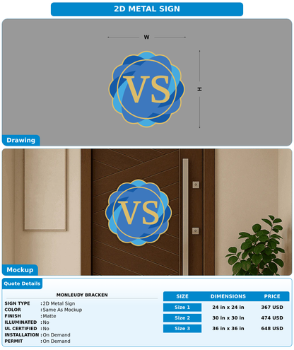 CUSTOM MOCKUP SIGN FOR Monleudy Bracken